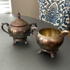 FB ROGERS SILVER COMPANY CREAM & SUGAR SET